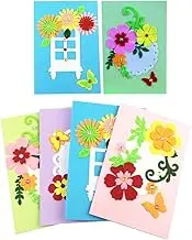 Operitacx 6pcs Boys and Girls DIY Non-Woven Cards Art Craft Kits for Boys and Girls Greeting Cards Craft Supplies Random Style