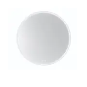 EURO MIRROR Olek Aluminium Round LED Illuminated Bathroom Wall Mirror - White - 600mm