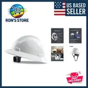 LANON OSHA Approved White Hard Hat with 4-Point Suspension - HDPE Safety Gear