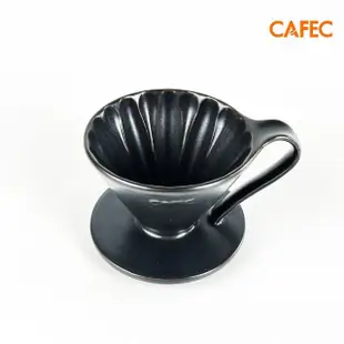 【CAFEC】日本限量款 花瓣濾杯陶瓷款 墨色 V01/1-2人(V型濾杯 KONO 花瓣 泰摩冰瞳 Driver)