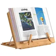 Wooden Desktop Book Stands, Adjustable Book Stand for Reading, Cook Book Hold...