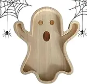 Serving Platter and Tray, Food Serving Tray, Halloween Food Tray, Wooden Pumpkin Assorted Snacks, Cute Charcuterie Board, Serving Platter Tray Ornament, Halloween & Gathering