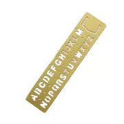 4pc Metal Hollow Straight Ruler Number Letter Pattern Bookmark Kawaii Stationery Papeleria Metal Drawing Template Measuring Tool