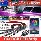 90/150cm RGB LED Underglow Body Neon Light Kit App Under Car Tube Strip Glow AU