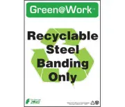 ZING 2047 RECYCLABLE STEEL BANDING Signs 14" x 10" (2 Signs)