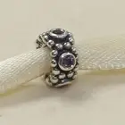 New Authentic Pandora Charm Her Majesty Purple Spacer 791122PCZ W Suede Pouch