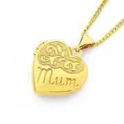 9ct Gold 15mm 'mum' Heart Locket