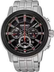 Seiko SSC389 SSC389P9 Mens Solar Chronograph Watch black NEW RRP $699.00