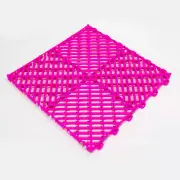 Boss Detail Interlocking Modular Garage Flooring Tile 12"x12"| 25 Count (Pink)