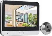 Daseeme 2.4G WiFi Video Doorbell for Apartment Peephole Camera 4.3-inch Display Tuya APP 1080P 120 Degree Visible Peephole Camera with Automatic Sensing Motion Detection