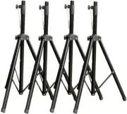 4 MR DJ SS250 Speaker Stand Universal Black Heavy Duty Folding Tripod PRO PA DJ