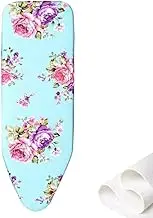 MAEEHDNKM Ironing Board Cover and Pad 13x39 Inch Heat Reflective Ironing Board Pad with Padding, Cotton Iron Board Cover Fits Large Size Iron Boards(Blue,13x44 inch (110x34 cm))