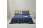 Dreamaker 1500TC Cotton Rich Sateen Sheet Set Navy (Single, King Single, Doube, Queen, King, Super King)