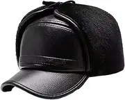 [Tadill] Winter Trapper Hat, Biking Ear Cap Earflaps Ear Protection, Winter Warm Hat Winter Lei Feng Hat for Outdoor Skateboard Women Black