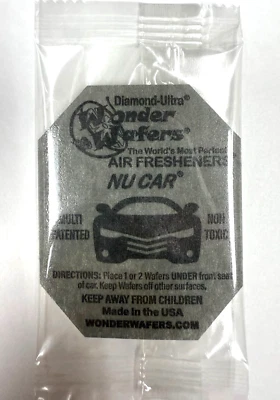 15~ Wonder Wafers~ "NU Car " INDIVIDUALLY WRAPPED Air Freshener