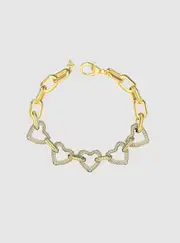 GUESS Gold Pave Heart Bracelet