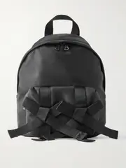 [Simone Rocha] Simone Rocha - Bow And Faux Pearl-embellished Shell Backpack - Black - One size One size Black