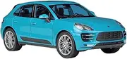 Scale Finished Model Car 1:24 for Porsche Macan Turbo SUV Car Alloy Die-cast Static Metal Miniature Model Ornaments Toy Gift Miniature Replica Car(Blue)