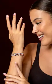 [Harakh] Cascade Festive 18K White Gold Tourmaline Bracelet