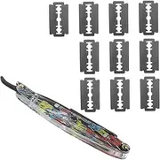 Ipetboom Men's Women's Face Razor Stainless Steel Eyebrow Trimmer Replacement Blades Hair Cutting Tool Barber Kit