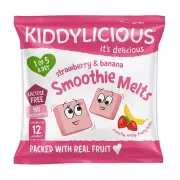 Kiddylicious Strawberry & Banana Smoothie Melts 6g (Expiry 08/2025)