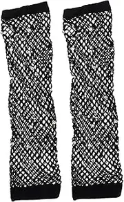 [VERDANVERSE] 1 Pair Fingerless Fishnet Gloves with Rhinestones Elastic Mesh Arm Sleeves for Theme Parties Cosplay and Events Versatile Breathable Design for Comfort and Style