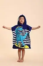 Dinosaur Hooded Towels for Kids/Toddler/Boys/Girls, Poncho Beach Towels for Pool/Swimming, Towel Robes/Wearable Towel for Kids 2-10