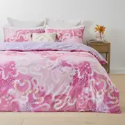 Rachael Sarra Flourish Cotton Rich Reversible Quilt Cover Set - King Bed