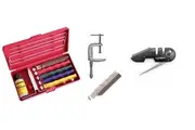 Lansky Professional Sharpening System+C-Clamp+Medium Hone+Pocket Sharpening Kit Bundle