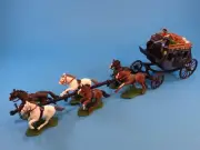 DSG ARGENTINA * UNION ARMY CONCORD STAGECOACH w/ FIGURE GUIDE & DRAWN by 6 HORSE