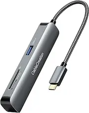 CableCreation USB C Hub, 5-in-1 Multiport iPad Pro Adapter with HDMI 4K, 2 USB 3.0, SD/Micro SD Card Reader for MacBook Pro/Air, iPad Pro, Surface Pro, XPS, and More