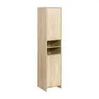Bathroom Cabinet 185Cm Tallboy Toilet Storage Laundry Cupboard Oak