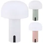 Rechargeable Nightstand Lamp Small Mushroom Table Lamp Touch Control for Bedroom