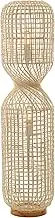 Lexi Lighting Twirla Rattan Floor Lamp, Cylindrical Twisted Squared Rattan Boho Style, Overall Height 104cm, 2-Light Large Natural Color Standing Lamp with Sturdy Base for Great Living Room Décor