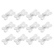20pcs Brass Sewing Hooks and Eyes Closure 23mm Long for Bra Skirt, White