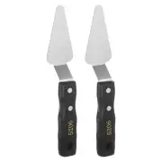 2pcs No.5206 Painting Pallet Palette Knife Stainless Steel Flat Spatula Scraper