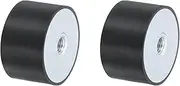 uxcell 50 x 30mm M10 Thread Female Rubber Mounts,Vibration Isolators,Replaces Anti Vibration Pads Flat Silent Block Base Block 2Pcs
