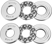 uxcell 51100 Thrust Ball Bearings 10mm x 24mm x 9mm Chrome Steel ABEC3 Single Row Roller 2pcs