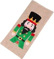 GOOHOCHY Christmas Wine Bottle Cover Bottle Bag Cartoon Soldier Pattern Green Uniform Present for Wine Lovers