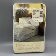 Vtg JCPenney Cool White Standard 2 Pillow case Set NOS 200 TC USA Springmaid