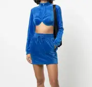 NWT $150 adidas x Jeremy Scott Edition Cropped Velour Track Jacket S