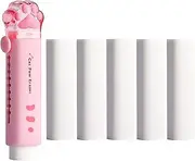 Doraking Cute Erasers, Retractable Eraser Kawaii Cat Paw Erasers for Kids, Rubber Push-Pull Eraser for Students Writing Drawing Aesthetic Erasers for School Office Supplies