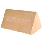 15 -11 Wooden Electronic Clock Bedside Decor Alarms LED with Temperature Desk
