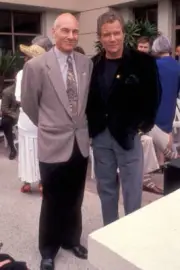Actor Patrick Stewart actor William Shatner at the Star Trek 2- 1991 Old Photo 1