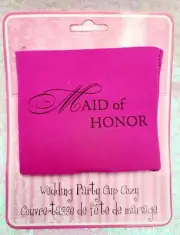 MAID OF HONOR WEDDING PARTY COZY CUP HOLDER BRIDAL PARTY GIFT FAVOR