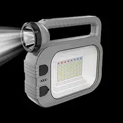 Solar Flashlight - Solar Powered Handheld LED Torch | Camping Lantern Rechargeable Solar, Multi-Purpose Spotlight Lantern for Fishing, Hiking, Power, Outage, Outdoor, Night Walking