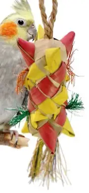 03423 Medium Carnival Bird Toy Cage Toys Foraging Chew Shredder Conure Quaker