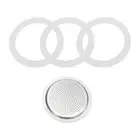 Moka Pot Filter with 3 Silicone Seals for Espresso Maker Maintenance Kit