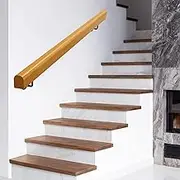 Wall Mounted Handrail Indoor Outdoor Stair Railings with Stainless Steel Bracket, Stair Handrail Banister Rail for Loft Corridor Support Rods 1ft~15ft(12ft/360cm)