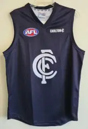 AFL Carlton Blues Sekem Youth Guernsey Jersey Navy Blue Size Large BNWT